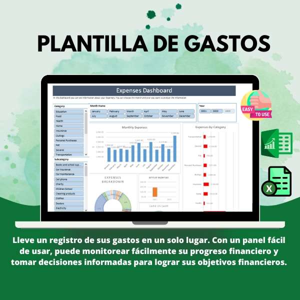 Plantilla de Gastos: Ordene sus finanzas con nuestra hoja de cálculo fácil de usar - Image 2