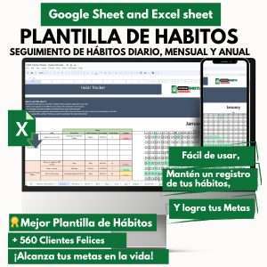 Plantilla De Hábitos: LLeva un Control y Logra todas Tus Metas
